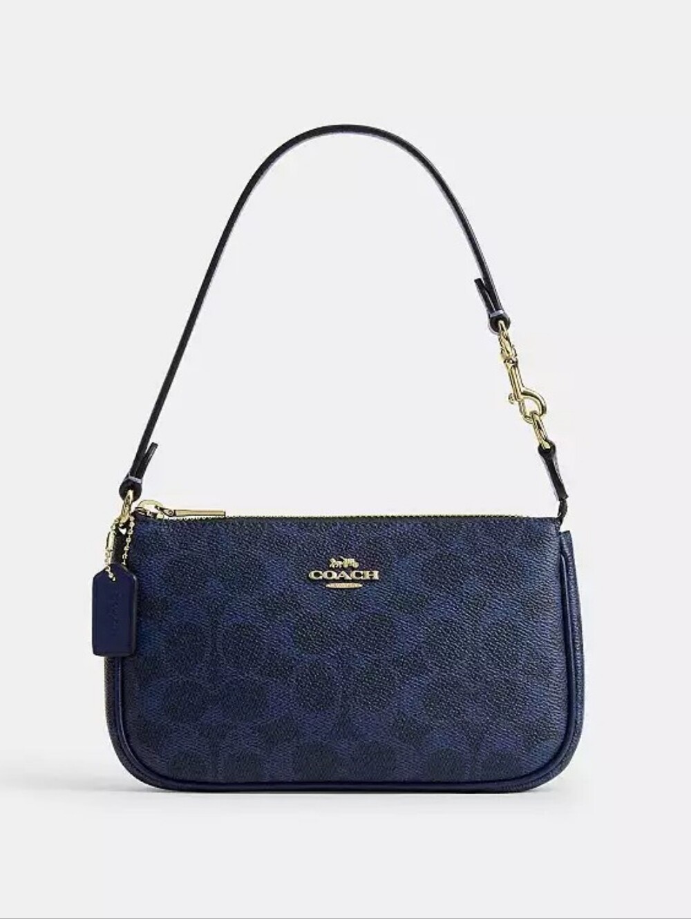 NWT! Coach Nolita 19 In Signature Canvas Gold/Navy